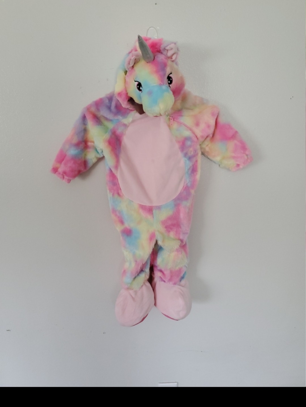 12 - 18 Month Rainbow Unicorn One-Piece Costume - Pink